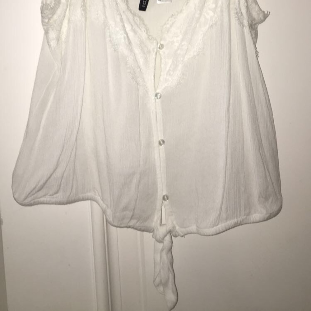 tie button up tank top
